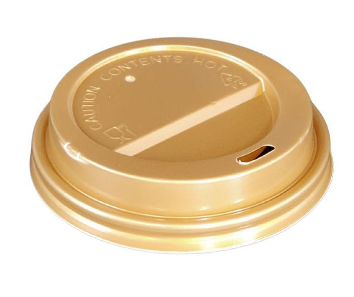 Morning Dew - Dome Sip Lid for 8oz Tall Hot Paper Cups - Gold - 8DL-G