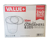 Value+ - 32oz Round Deli Container w/Lids