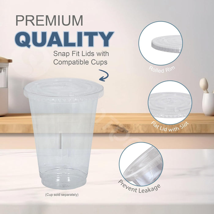 Morning Dew - Clear Flat Lid - 16-24oz Cup - 98mm - XFLAT-16