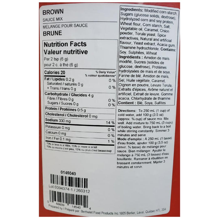 CLR - Berthelet - Brown Sauce Mix