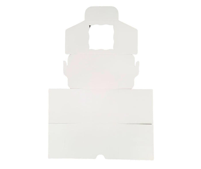 EB - Cup Cake Box with Window - White - 4x4x4