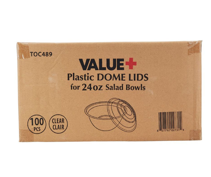 Value+ - Clear Dome Lid for 24oz Salad Bowls