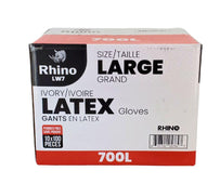 Rhino - Latex Gloves - Powder Free - Large - L700 Rhino - Latex Gloves - Powder Free - Large - L700