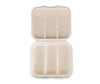 Eco-Craze - Taco - Bagasse Hinged Container - 3 COMPARTMENT