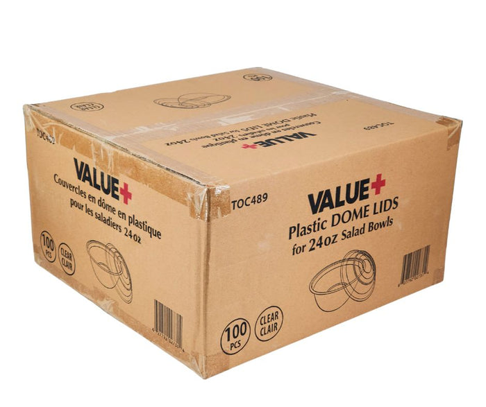 Value+ - Clear Dome Lid for 24oz Salad Bowls