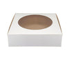 EB - White Cake Boxes - W/Window - 9x9x2.5 (Pie Box)