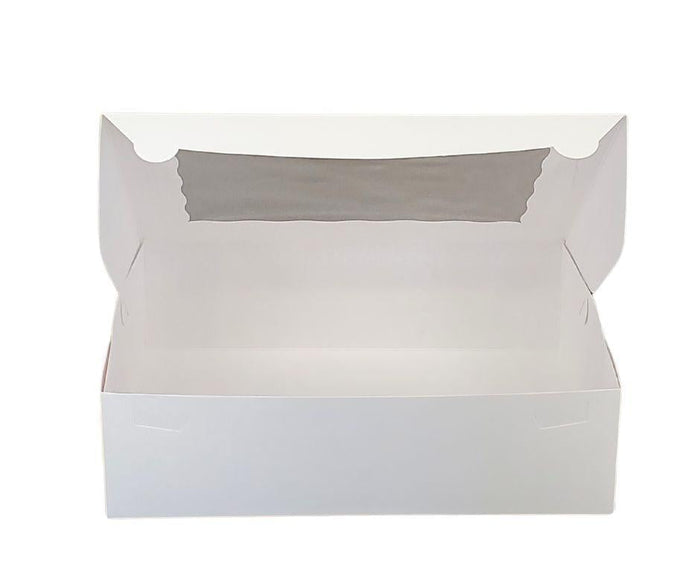 EB - 14 x 10 x 4 - 12 Cupcake Box with Window - White - 5284A