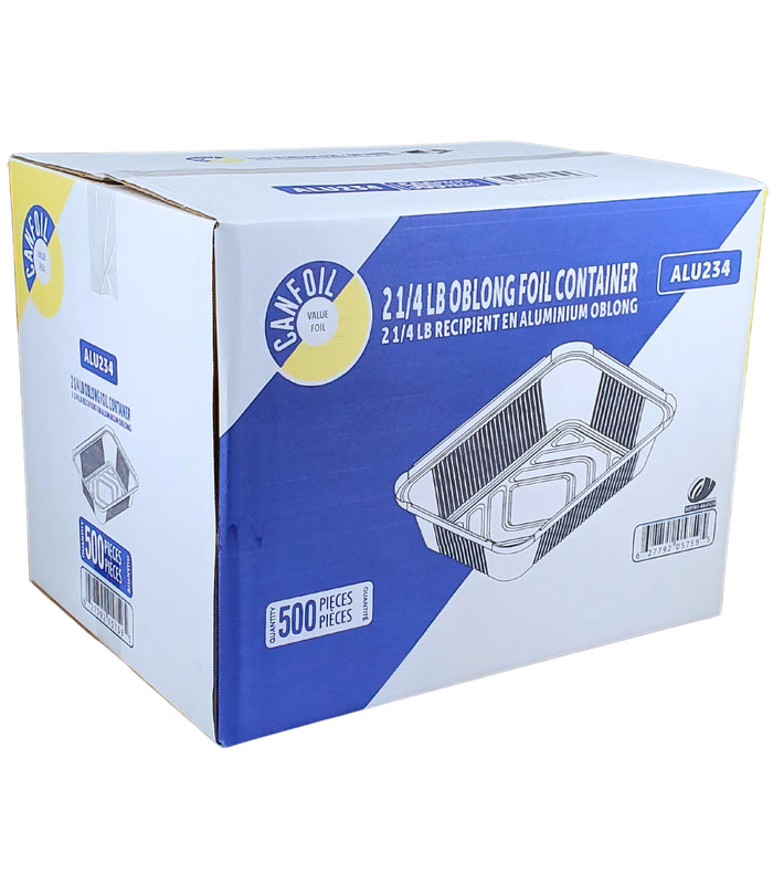 CAN Foil - 2 1/4 lb Oblong - Aluminium Foil Container