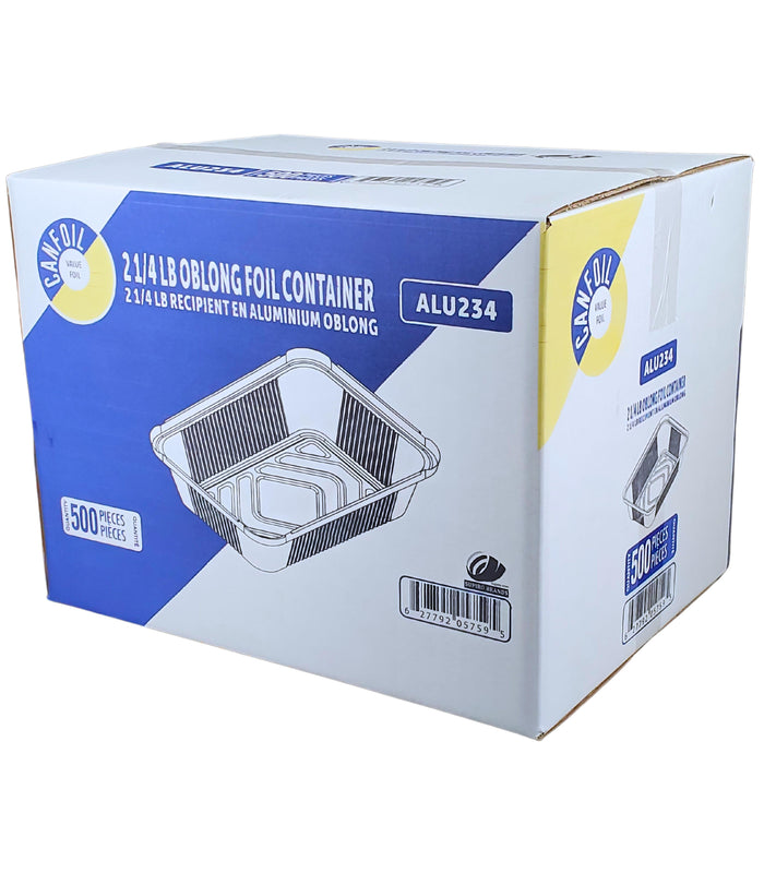 CAN Foil - 2 1/4 lb Oblong - Aluminium Foil Container