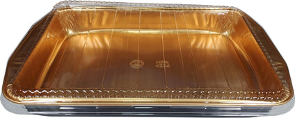 CLR - HFA - Rectangular Gourmet To Go With Lids - Black+Gold - Large - 4204-80-25WLDL CLR - HFA - Rectangular Gourmet To Go With Lids - Black+Gold - Large - 4204-80-25WLDL