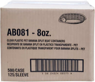 Amhil - Clear Banana Boat - 8oz - AB081 Amhil - Clear Banana Boat - 8oz - AB081