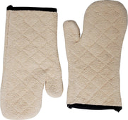Oven Mitt - Cotton - Beige (1 pair) - QF014 Oven Mitt - Cotton - Beige (1 pair) - QF014