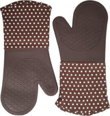 Oven Mitt - Silicone - Brown (1 pair) - QF004Brown Oven Mitt - Silicone - Brown (1 pair) - QF004Brown