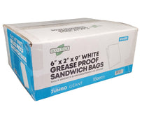 Eco Craze – Jumbo Sandwich Bags 6x2x9 – White Eco Craze – Jumbo Sandwich Bags 6x2x9 – White