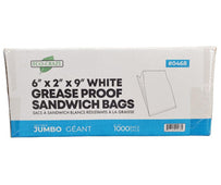 Eco Craze – Jumbo Sandwich Bags 6x2x9 – White Eco Craze – Jumbo Sandwich Bags 6x2x9 – White