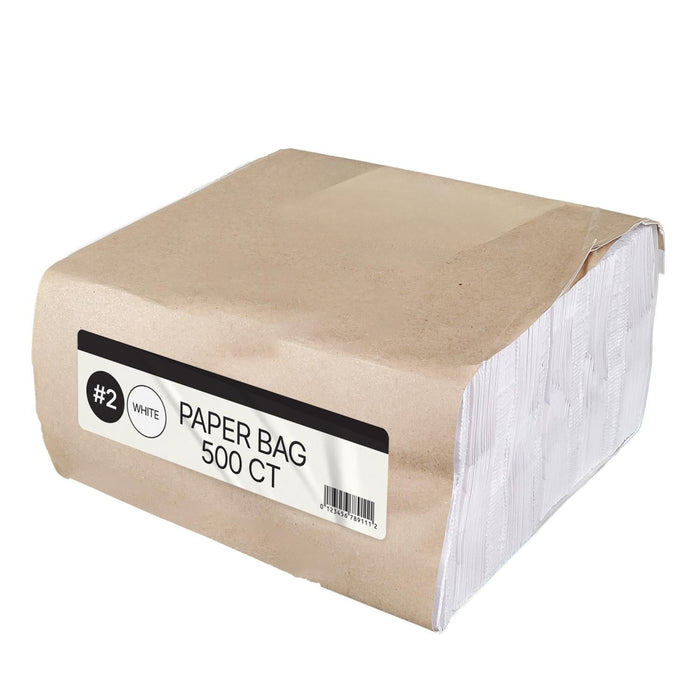 Paper Bags - White - #2 - Made in Canada