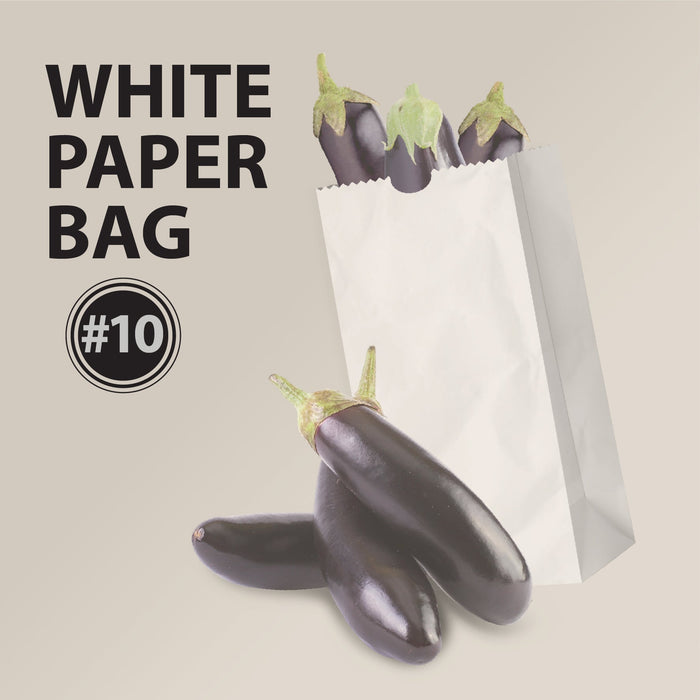 Paper Bags - White - #10 - Made in Canada