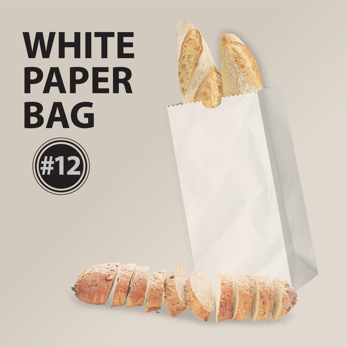 Paper Bags - White - #12 - Made in Canada
