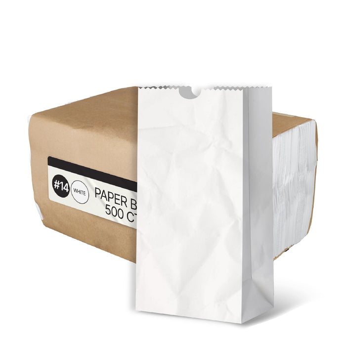 Paper Bags - White - #14 - Made in Canada