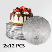 Decora - Cake Board - Round - Silver - 6x1/4 Decora - Cake Board - Round - Silver - 6x1/4
