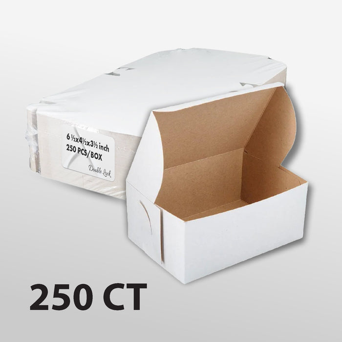 EB - White Cake Boxes - 6 ½x4½x3½