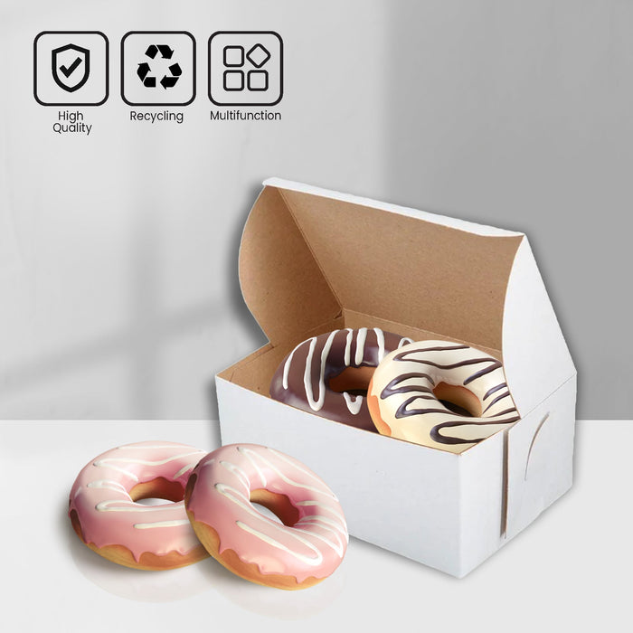 EB - White Cake Boxes - 6 ½x4½x3½