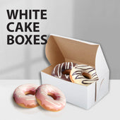 EB - White Cake Boxes - 6½x4x3 EB - White Cake Boxes - 6½x4x3