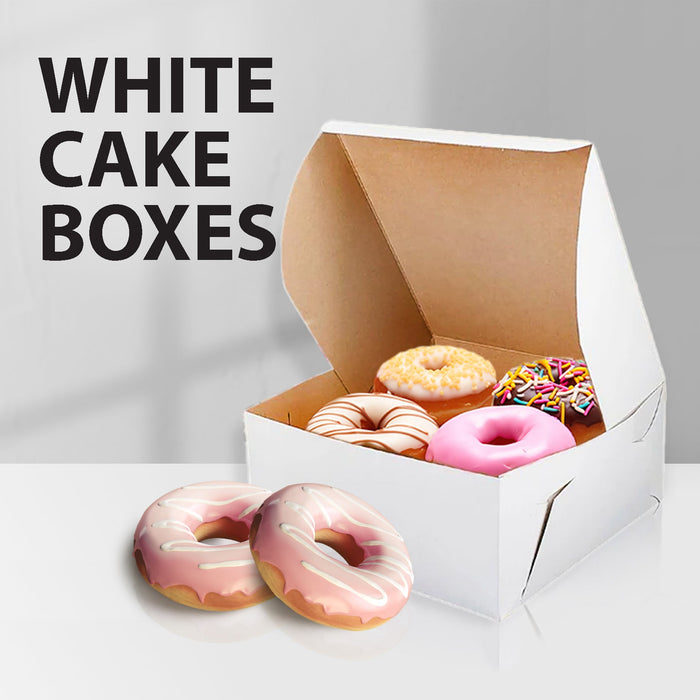 EB - White Cake Boxes - 8x8x2½