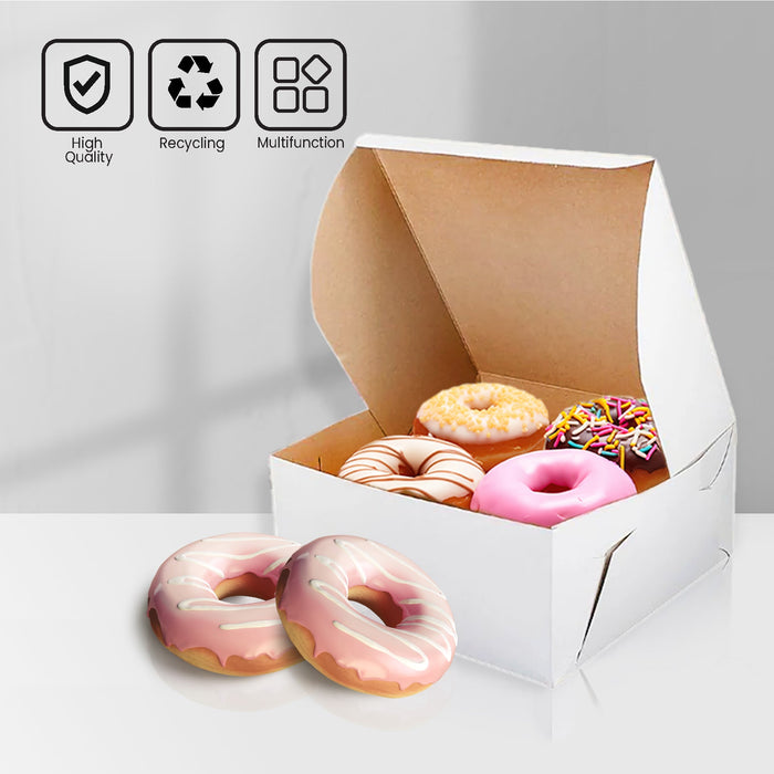 EB - White Cake Boxes - 8x8x3½