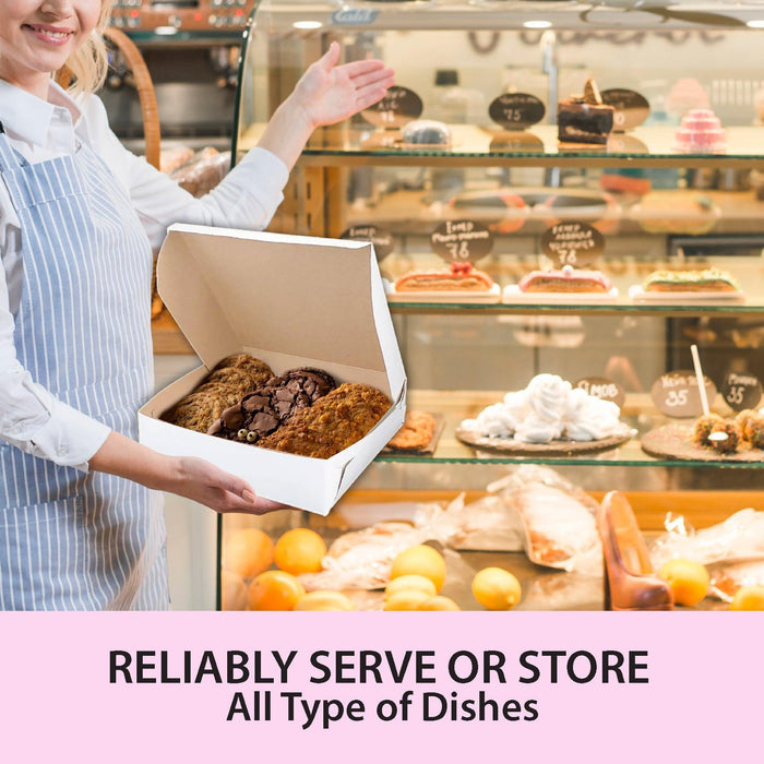 EB - White Cake Boxes - 9 x 9 x 2 1/2