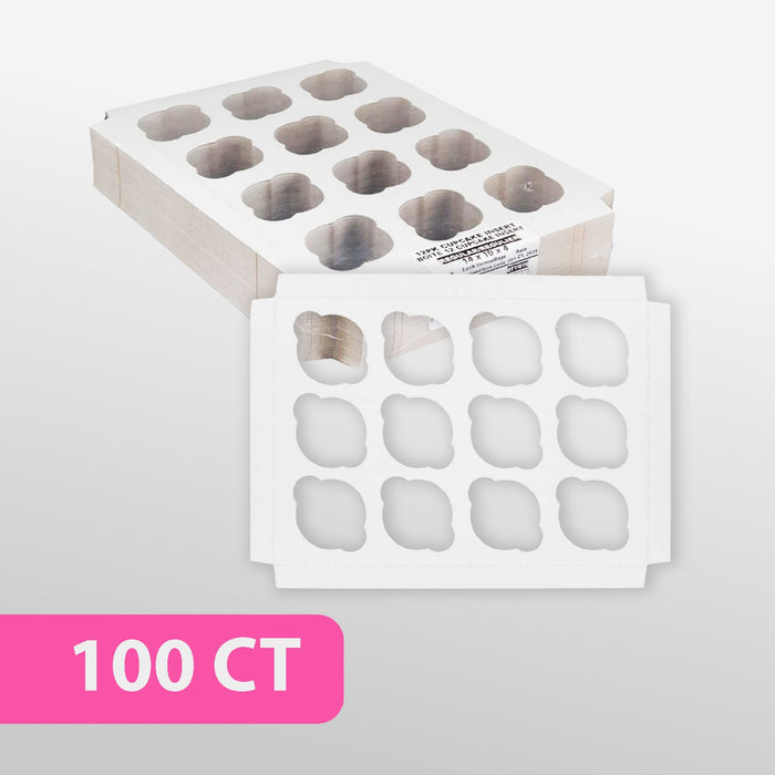 EB - 14 x 10 x 4 - 12 Cupcake Insert Fits Box - White - 5284I