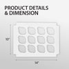 EB - 14 x 10 x 4 - 12 Cupcake Insert Fits Box - White - 5284I