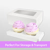 EB - 8 x 4 x 4 - 2 Cupcake Insert - White - 5280I