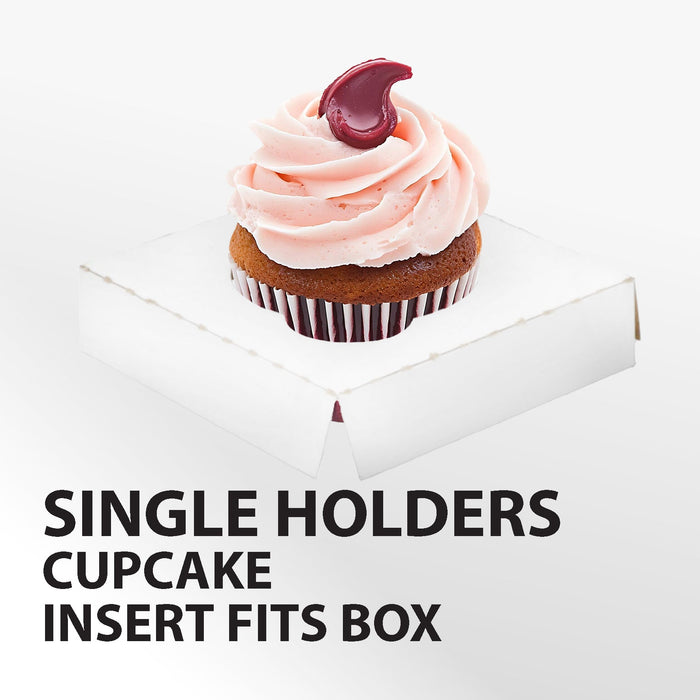 EB - 4 x 4 x 4 - Single Cupcake Insert Fits - White - 5279I