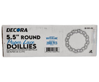 Decora Round Paper Lace Doillies - White, 5.5 Decora Round Paper Lace Doillies - White, 5.5