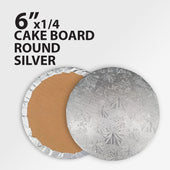 Enjay - Cake Board - Round - Silver - 6x1/4 Enjay - Cake Board - Round - Silver - 6x1/4