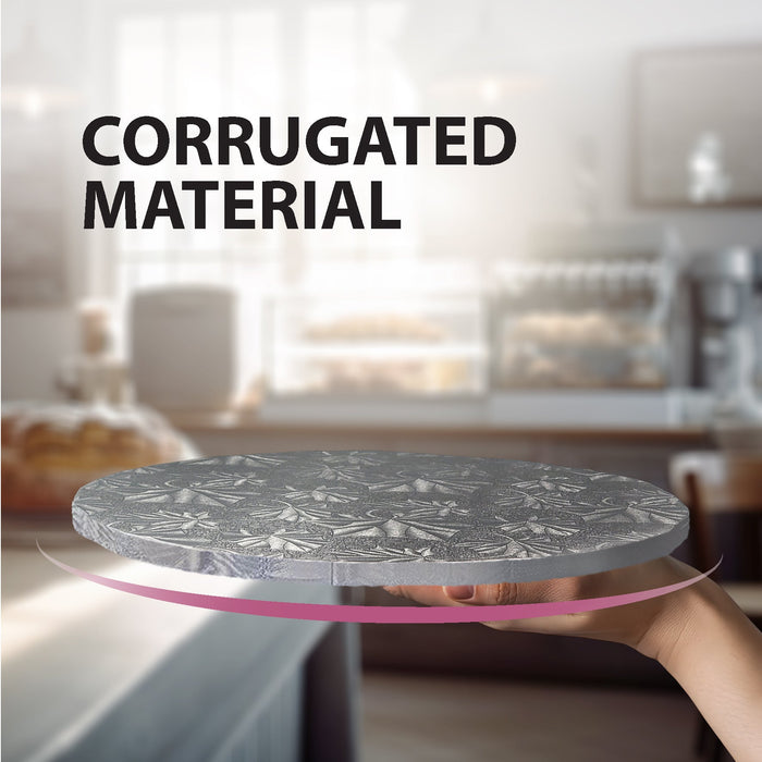 Enjay - Cake Board - Round - Silver - 8x1/2