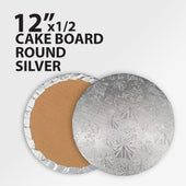 Enjay - Cake Board - Round - Silver - 12x1/2 Enjay - Cake Board - Round - Silver - 12x1/2