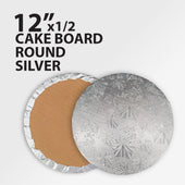 Enjay - Cake Board - Round - Silver - 12x1/2 Enjay - Cake Board - Round - Silver - 12x1/2