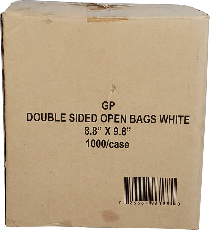 Double Sided Open/Bagel - Greaseproof Bags White - 8.8x9.8