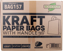 Eco-Craze -13x7x13 Kraft Paper Bag - Twisted Handle Eco-Craze -13x7x13 Kraft Paper Bag - Twisted Handle