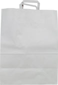 CLR - Eco-Craze - White Paper Flat Handle Bag - 13x7x17