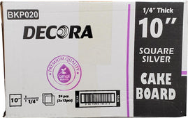 CLR - Decora - Cake Board - Square - 10x10x1/4 CLR - Decora - Cake Board - Square - 10x10x1/4