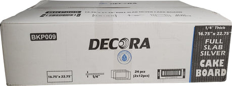 Decora Full Slab Silver Cake Boards - 16.75 Decora Full Slab Silver Cake Boards - 16.75