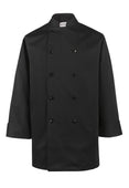 Spirito - Black Chef Jacket Black - S - CI22139 Spirito - Black Chef Jacket Black - S - CI22139