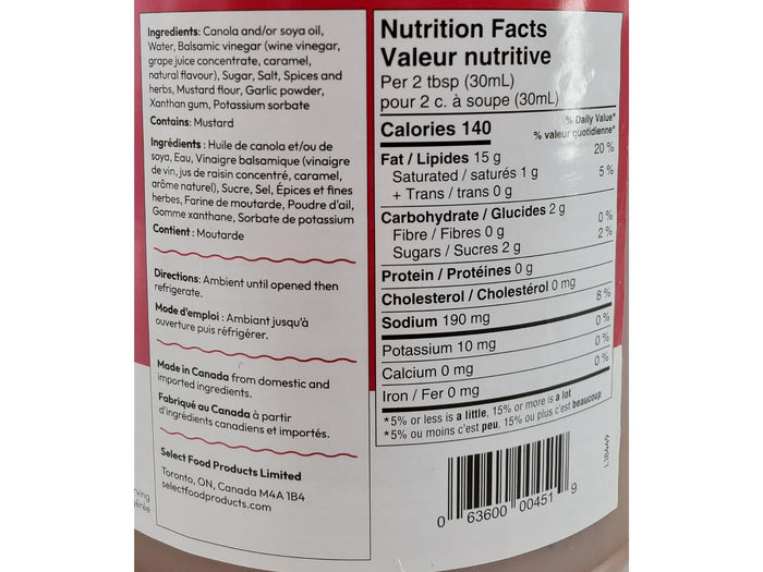 Select - Balsamic Viniagrette