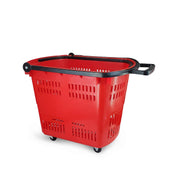45L Shopping Basket - Handle & Wheels - RED 45L Shopping Basket - Handle & Wheels - RED