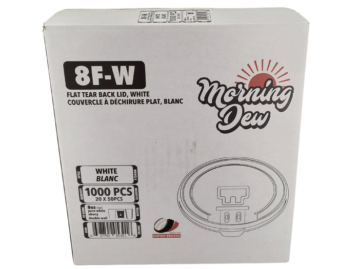 Morning Dew - 8 oz Flat Tear Back Lids