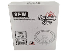 Morning Dew - 8 oz Flat Tear Back Lids Morning Dew - 8 oz Flat Tear Back Lids