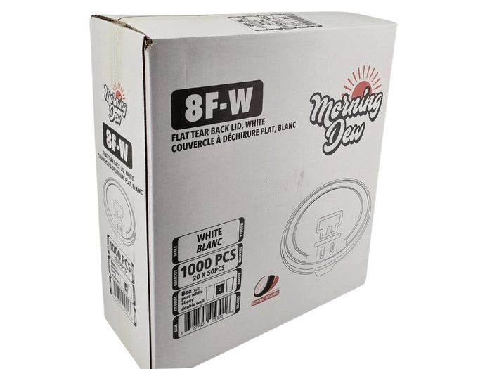 Morning Dew - 8 oz Flat Tear Back Lids